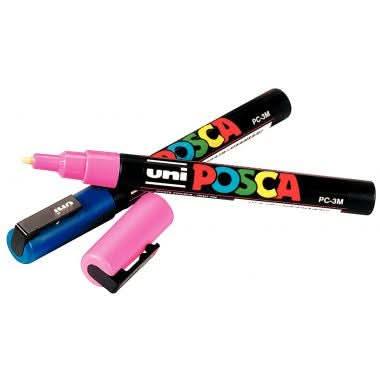 Pochette de 8 marqueurs Posca pointe fine conique PC3M couleurs assorties - Ma Rentrée Facile