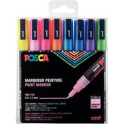 Pochette de 8 marqueurs Posca pointe fine ogive PC3ML pailletés - Ma Rentrée Facile