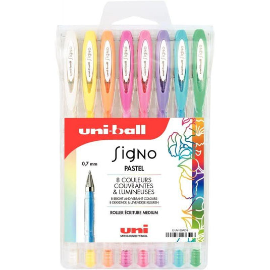 Pochette de 8 stylos gel Signo pastels - Ma Rentrée Facile