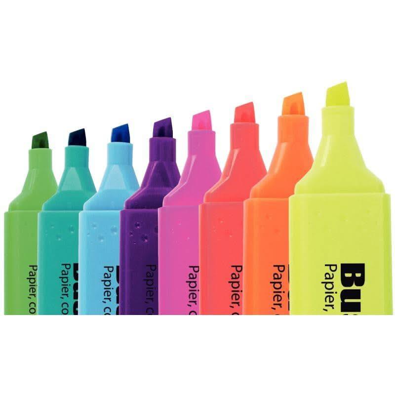 Pochette de 8 surligneurs large assortis - Ma Rentrée Facile