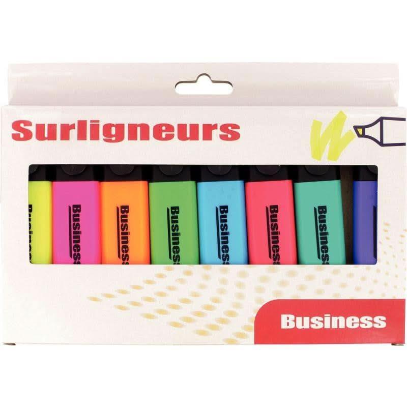 Pochette de 8 surligneurs large assortis - Ma Rentrée Facile