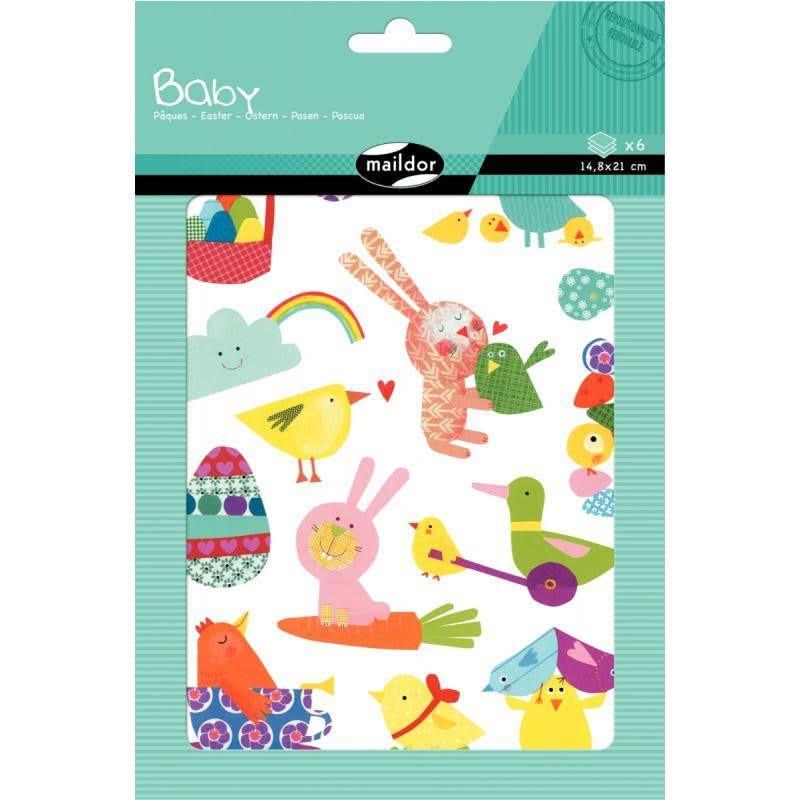 Pochette de 84 maxi gommettes Baby pâques, adhésives repositionnables - Ma Rentrée Facile