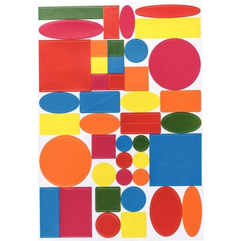 Pochette de 950 maxi gommettes adhésives repositionnables formes géométriques - Ma Rentrée Facile