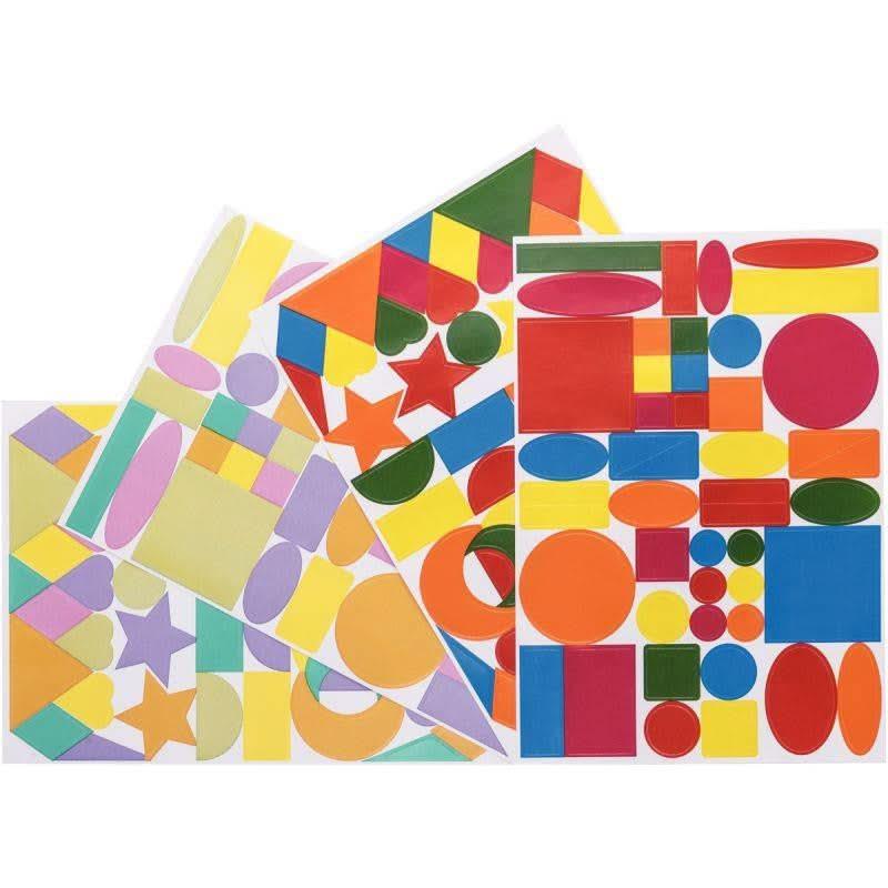 Pochette de 950 maxi gommettes adhésives repositionnables formes géométriques - Ma Rentrée Facile