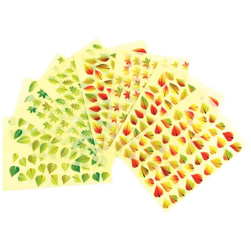 Pochette de 958 gommettes formes feuilles assorties - Ma Rentrée Facile