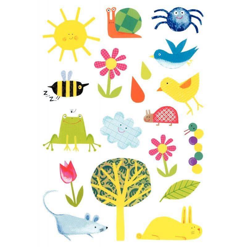 Pochette de 99 maxi gommettes jardin, adhésives repositionnables - Ma Rentrée Facile