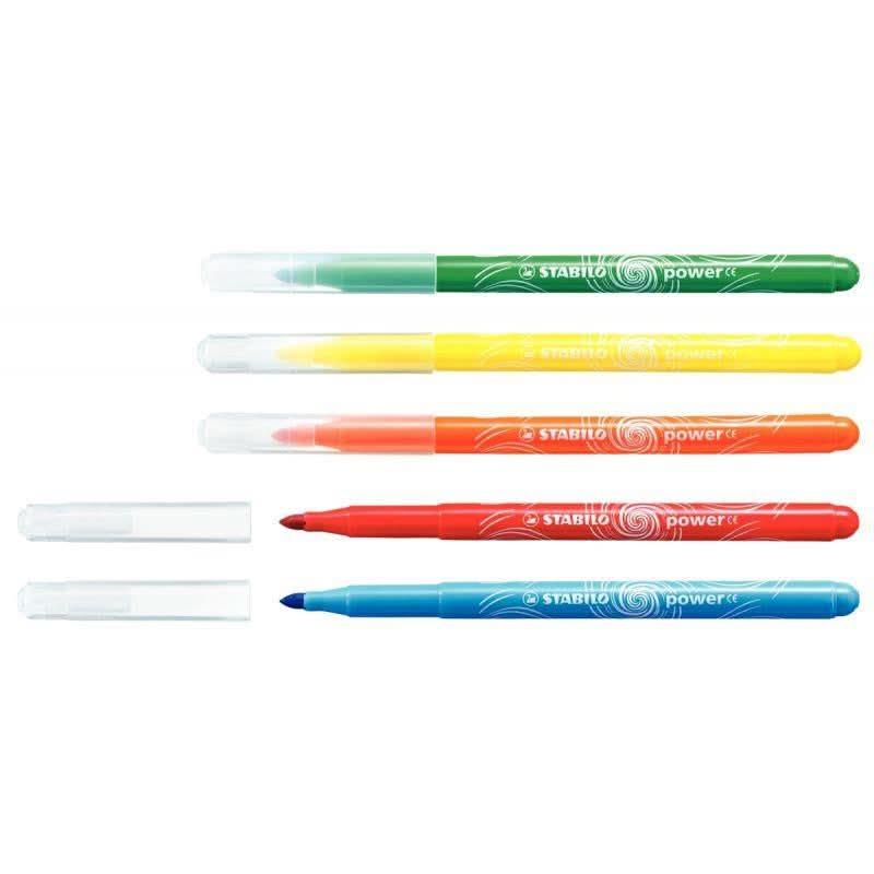 Pot 36 feutres pointe moyenne Stabilo Power - Ma Rentrée Facile