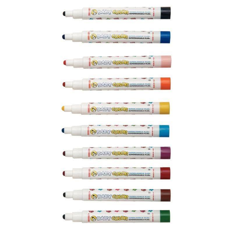 Pot 50 feutres pointe large Baby Color Fibracolor assortis - Ma Rentrée Facile