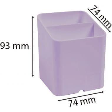 Pot à crayons Cube mauve pastel - Ma Rentrée Facile