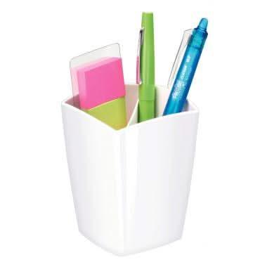 Pot à crayons 2 cases Cep pro gloss blanc arctique - Ma Rentrée Facile