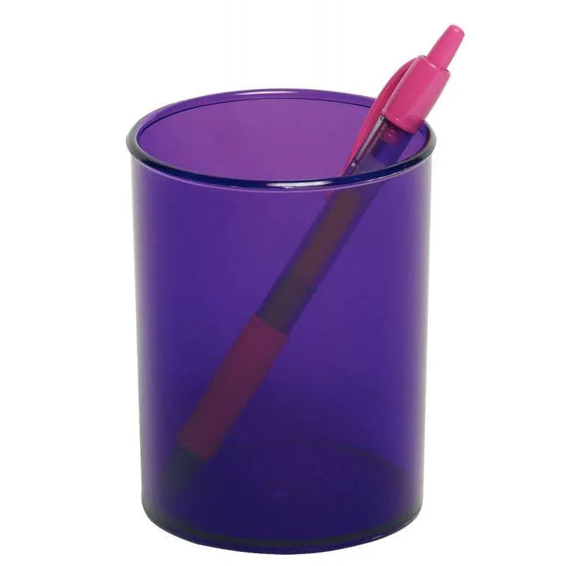 Pot à crayons lilas transparent - Ma Rentrée Facile
