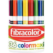 Pot de 36 feutres pointe large Colormaxi Fibracolor assortis - Ma Rentrée Facile