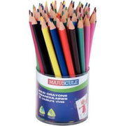 Pot de 48 crayons de couleur triangulaires pointe large Majuscule - Ma Rentrée Facile
