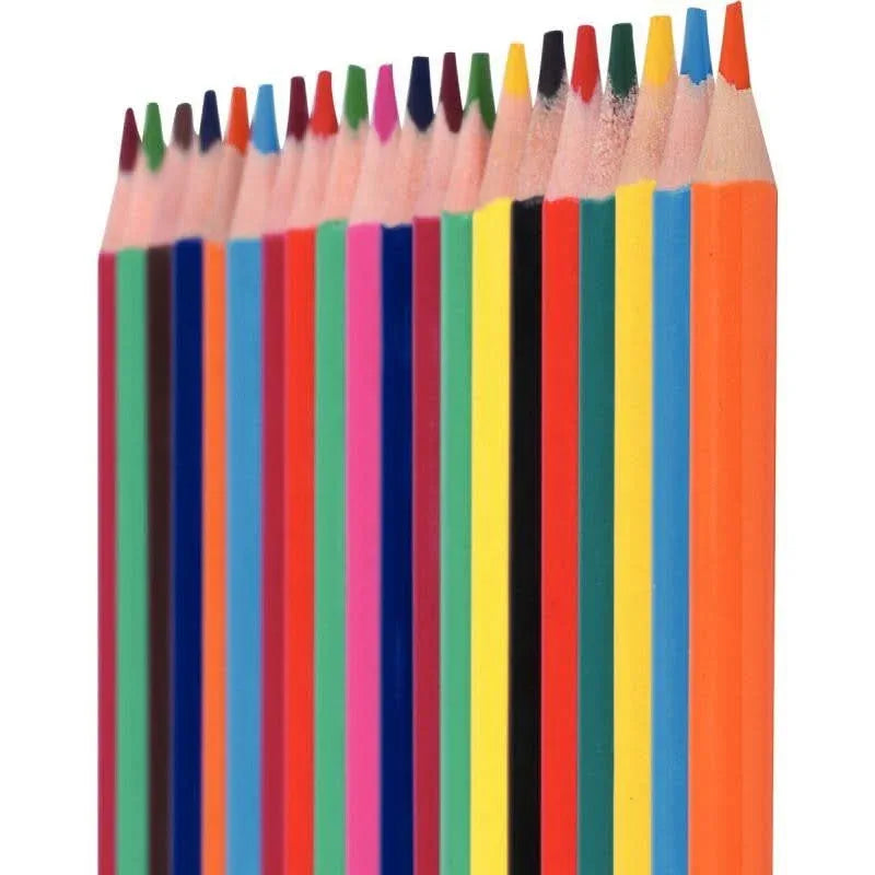 Pot de 48 crayons de couleur triangulaires pointe moyenne Majuscule - Ma Rentrée Facile