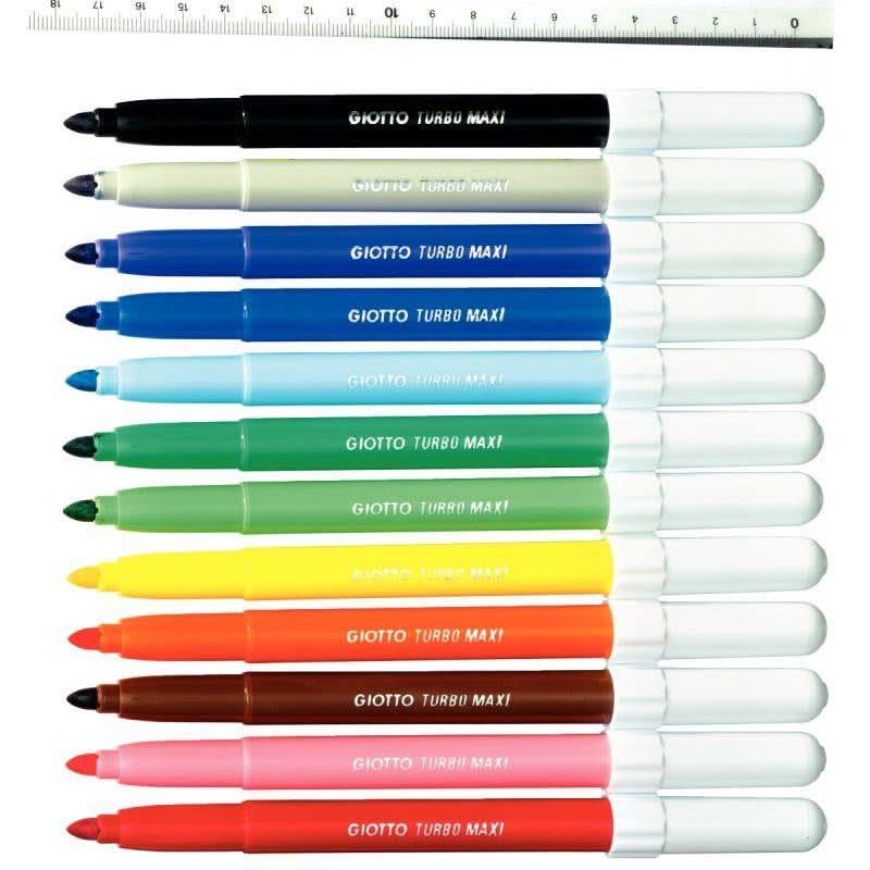 Pot de 48 feutres pointe extra large Giotto Turbo Maxi - Ma Rentrée Facile