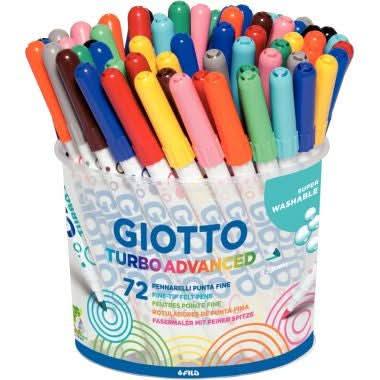 Pot de 72 feutres pointe moyenne Giotto Turbo Advanced - Ma Rentrée Facile