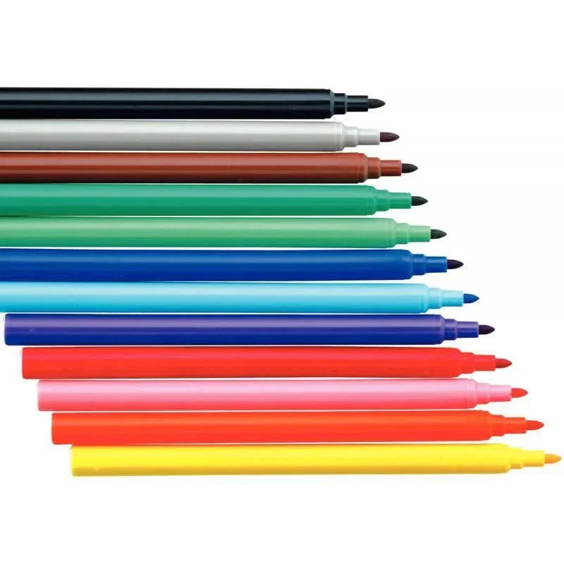 Pot de 96 feutres pointe moyenne Giotto Turbo Color 12 couleurs - Ma Rentrée Facile