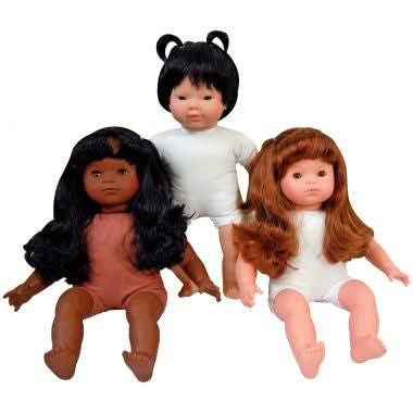Poupée au corps souple avec cheveux type asiatique hauteur 40cm, Les Pluminis - Ma Rentrée Facile