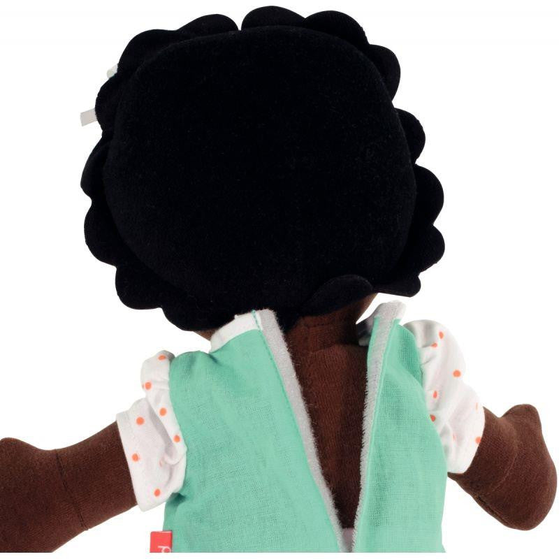 Poupée ethnique en tissu, fille africaine MINILAND