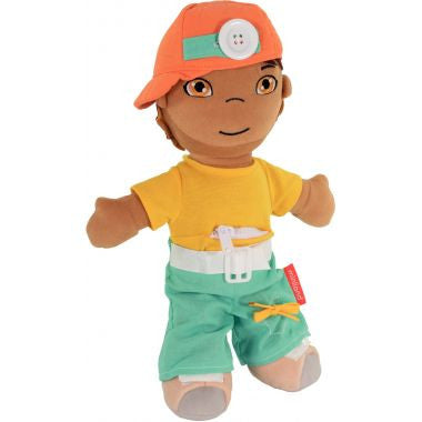 Poupée ethnique en tissu, garçon latino MINILAND