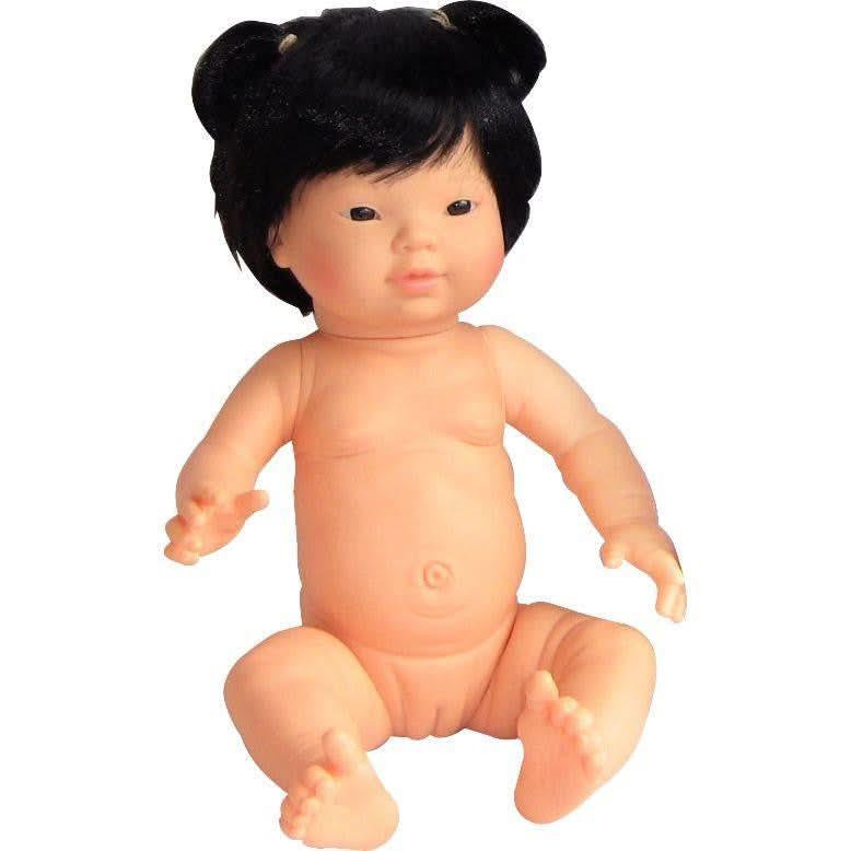 Poupée fille, 42 cm, asiatique avec des cheveux, Les Pluminis - Ma Rentrée Facile