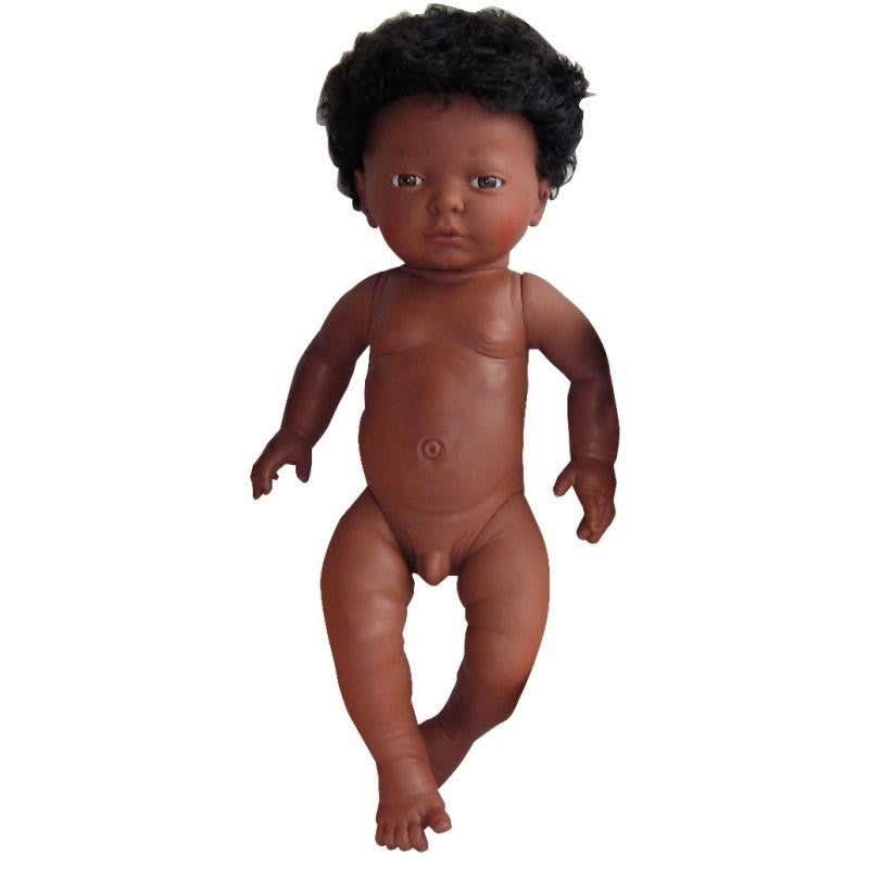 Poupée garçon, 42 cm, africaine avec des cheveux courts, Les Pluminis - Ma Rentrée Facile