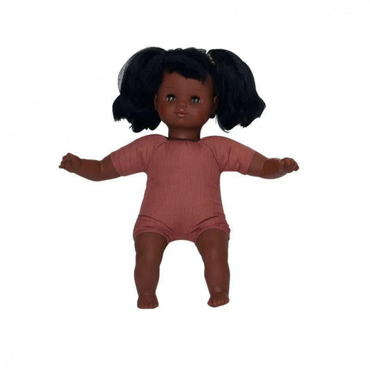 Poupon avec cheveux au corps souple, fille type africain, hauteur 32 cm, Les Pluminis - Ma Rentrée Facile