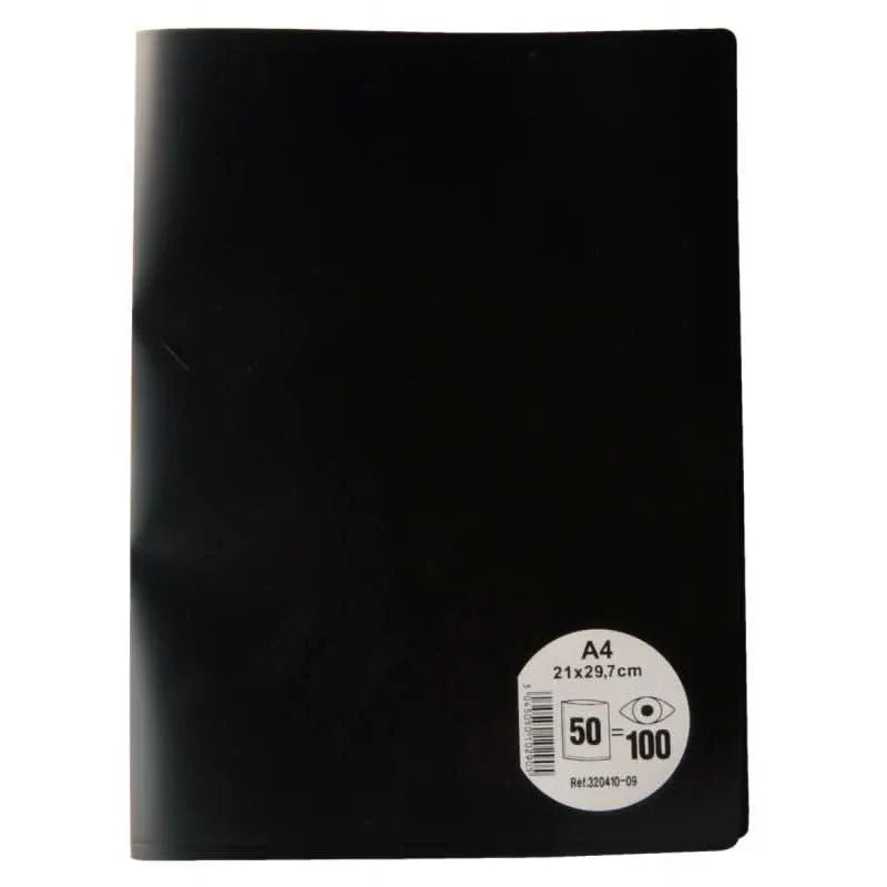 Protège documents couverture souple en polypropylène 100 vues noir - Ma Rentrée Facile