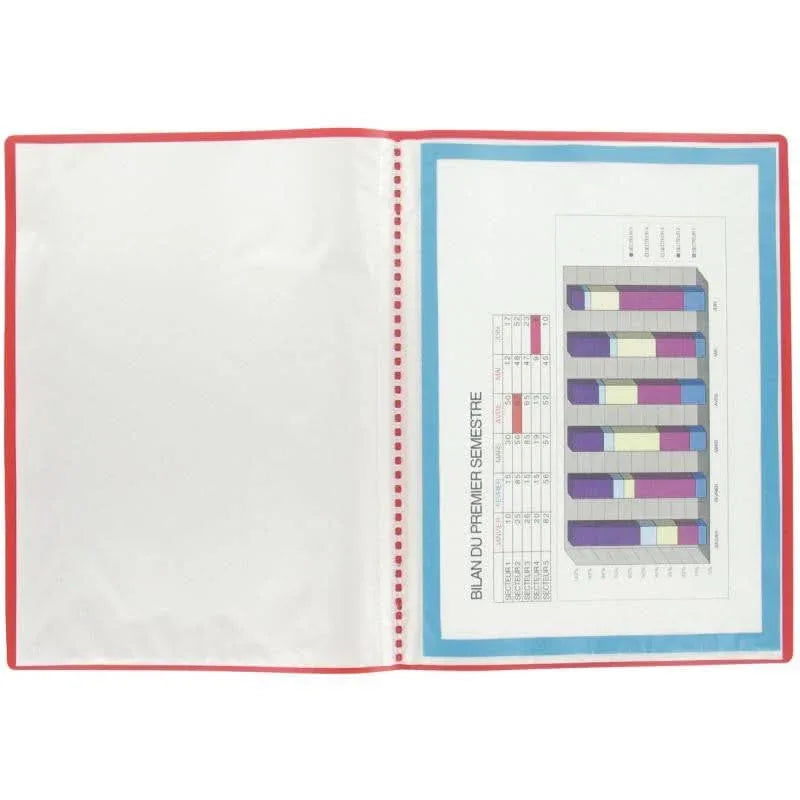 Protège documents couverture souple en polypropylène 20 vues rouge - Ma Rentrée Facile