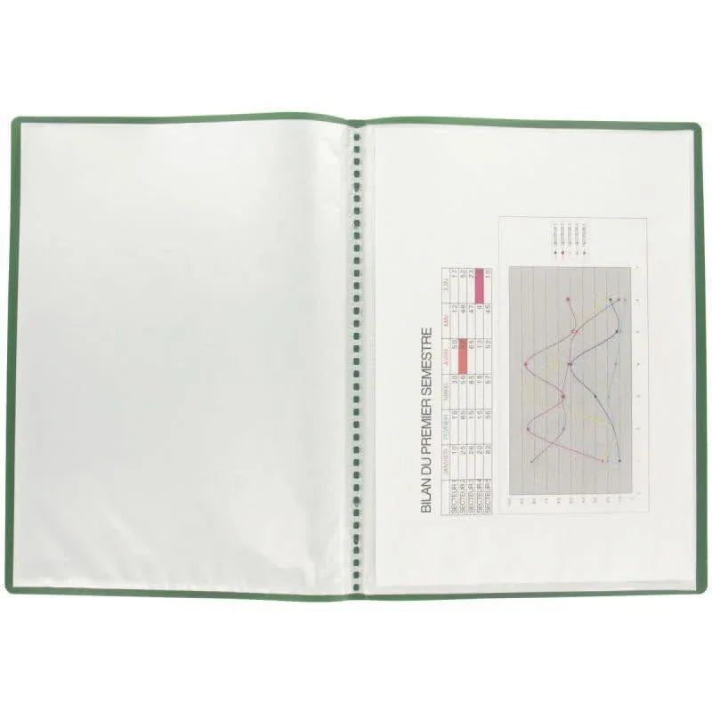 Protège documents couverture souple en polypropylène 20 vues vert - Ma Rentrée Facile