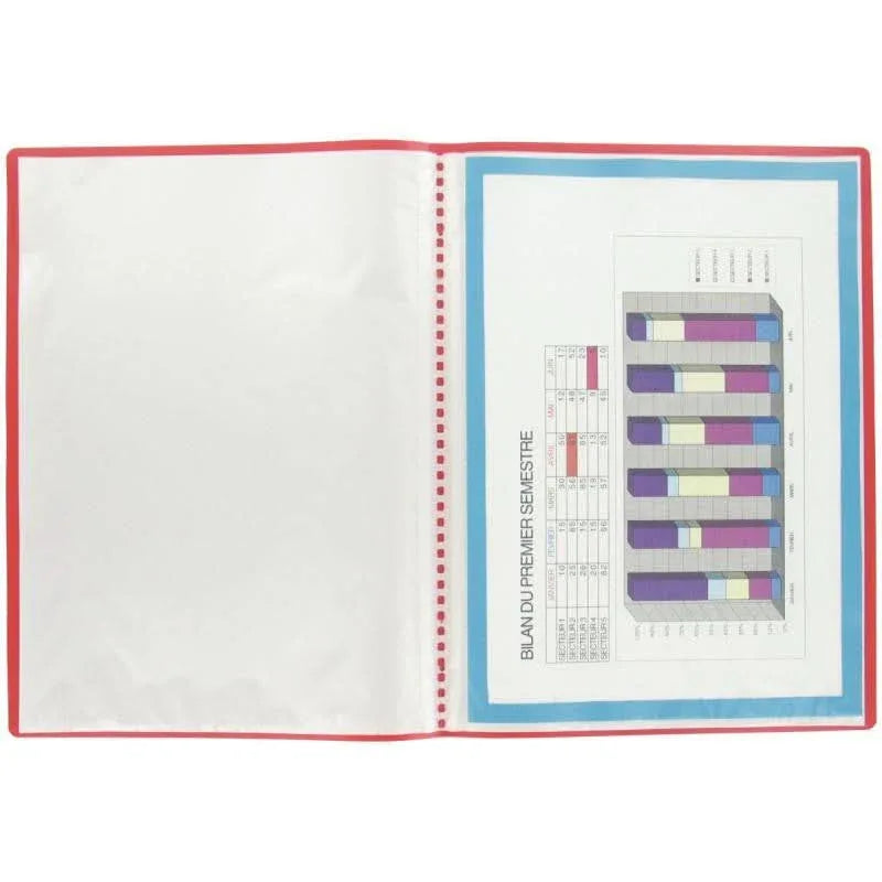 Protège documents couverture souple en polypropylène 40 vues rouge - Ma Rentrée Facile