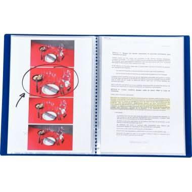 Protège-documents MEMPHIS 100 vues bleu - Ma Rentrée Facile