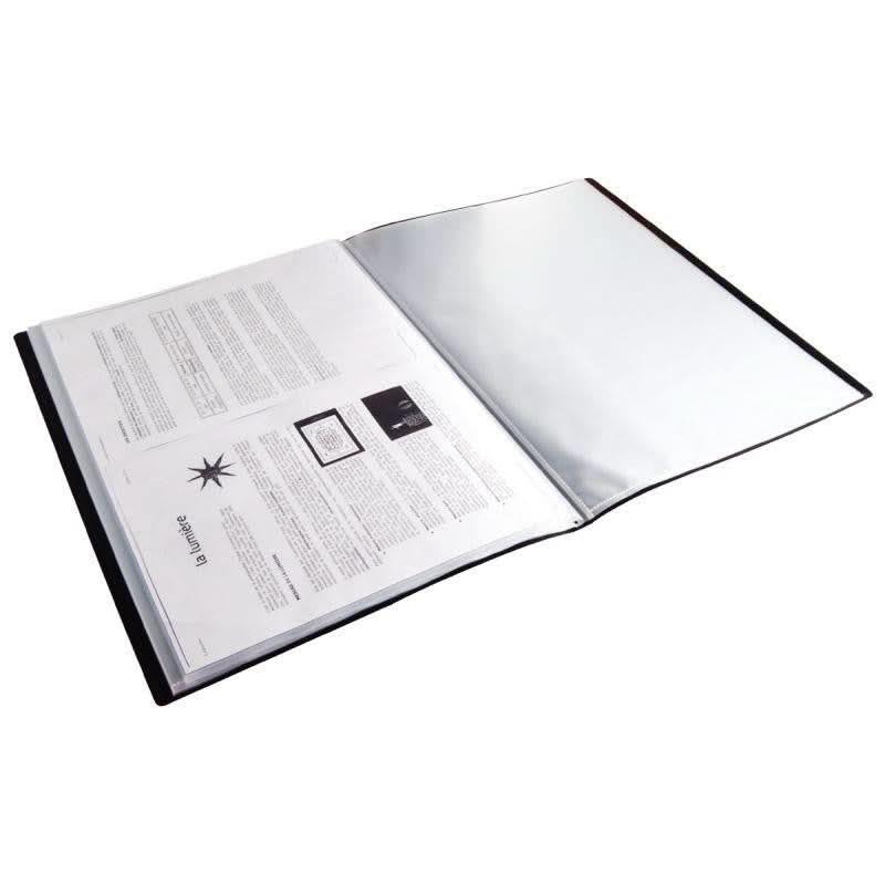 Protège-documents MEMPHIS 40 vues, pour format A3, noir - Ma Rentrée Facile