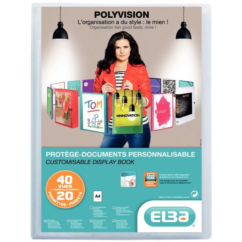 Protège-documents personnalisable POLYVISION 40 vues incolore - Ma Rentrée Facile