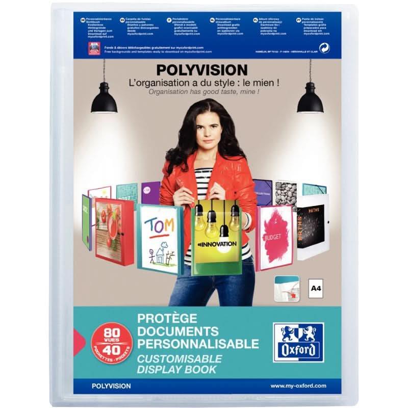 Protège-documents personnalisable POLYVISION 80 vues incolore - Ma Rentrée Facile