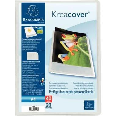 Protège-documents personnalisable, KREACOVER, 40 vues, incolore, EXACOMPTA - Ma Rentrée Facile