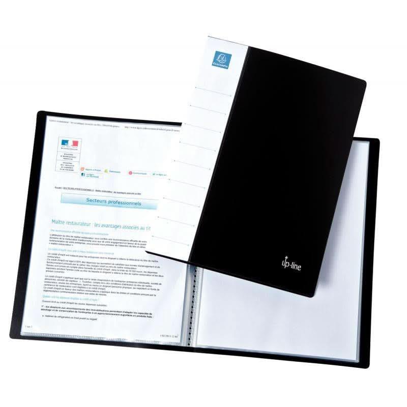 Protège-documents rigide 160 vues coloris noir - Ma Rentrée Facile