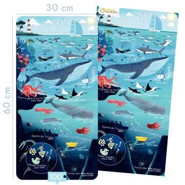 Puzzle 100 pièces, le monde marin - Ma Rentrée Facile