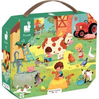 Puzzle 24 pièces une journée à la ferme JANOD - Ma Rentrée Facile