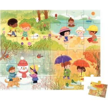 Puzzle 36 pièces les 4 saisons JANOD - Ma Rentrée Facile