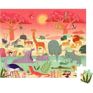 Puzzle 54 pièces, la réserve animalière JANOD - Ma Rentrée Facile