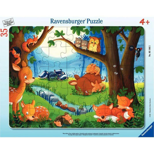 Puzzle à cadre 35 pièces, les animaux de la forêt RAVENSBURGER - Ma Rentrée Facile