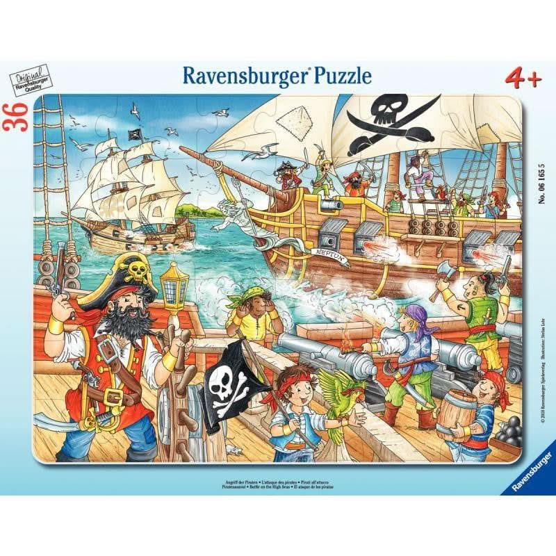 Puzzle à cadre 36 pièces, l'attaque des pirates RAVENSBURGER - Ma Rentrée Facile