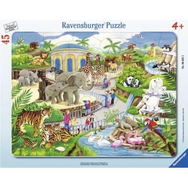 Puzzle à cadre 45 pièces, visite au zoo RAVENSBURGER - Ma Rentrée Facile