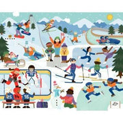 Puzzle à cadre 72 pièces en bois, les sports d'hiver - Ma Rentrée Facile