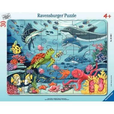 Puzzle à cadre de 30 pièces, au fond de la mer RAVENSBURGER - Ma Rentrée Facile