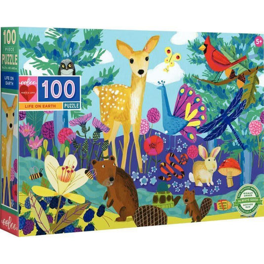 Puzzle de 100 pièces EEBOO, la vie sur terre - Ma Rentrée Facile