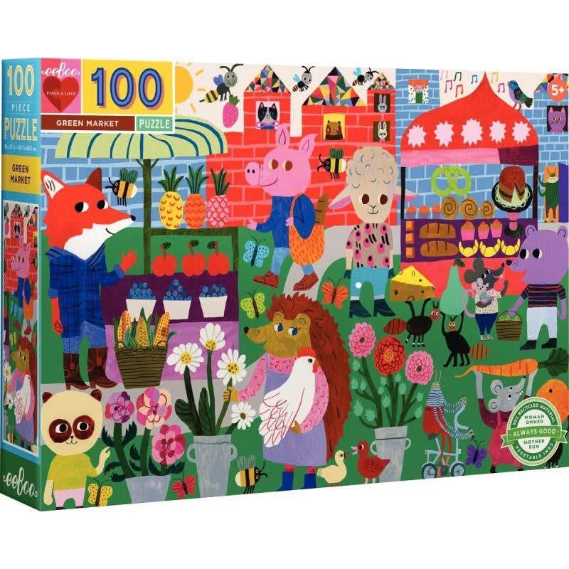 Puzzle de 100 pièces EEBOO, le marché écologique - Ma Rentrée Facile