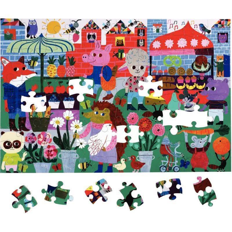 Puzzle de 100 pièces EEBOO, le marché écologique - Ma Rentrée Facile