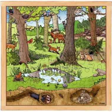 Puzzle de 64 pièces en bois printemps / été - Ma Rentrée Facile